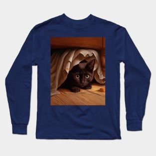 Cat under the bed Long Sleeve T-Shirt